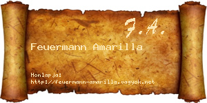 Feuermann Amarilla névjegykártya